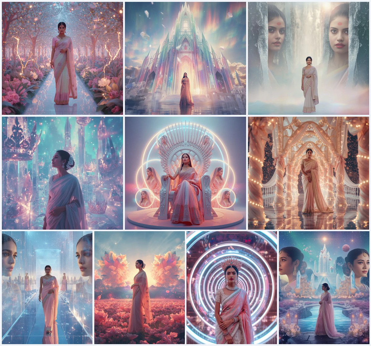 Best 10 Artistic Child Saree AI Prompts for Abstract Expressionist Art | ChatGPT photo editing prompts for girl aesthetic