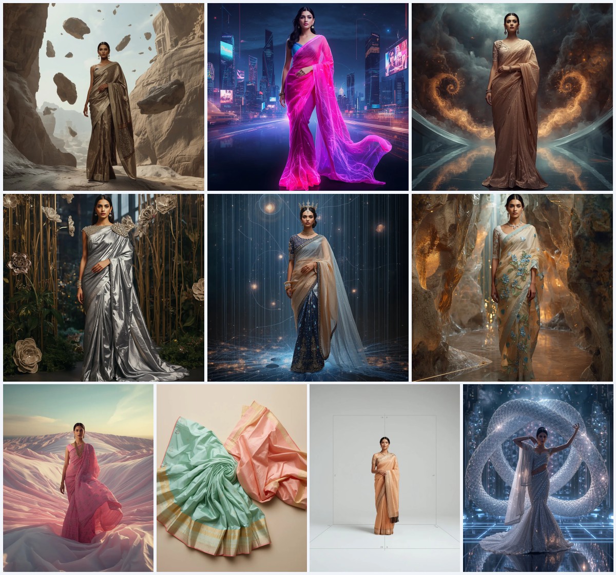 Bohemian Embroidered Saree AI Prompts for Free-Spirited Fashion | ChatGPT photo editing Prompts trending girl