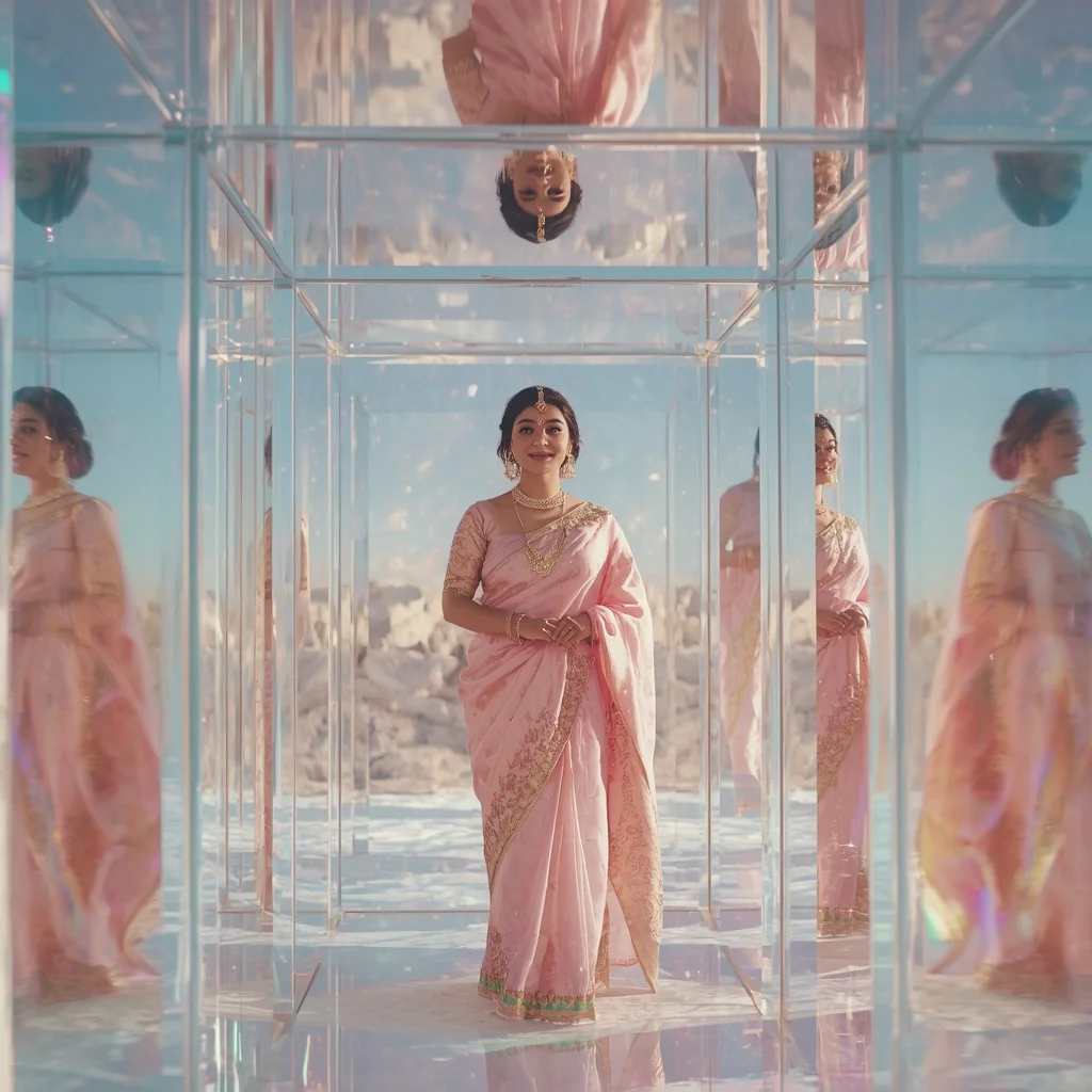 Festive Pastel Saree Infinite Prism Universe Chamber Collage Premium Cinematic | prompt for gemini ai girl style trending instagram link - New 10 Playful Young Girl Saree AI Prompts for Outdoor Sports Day AI Prompt