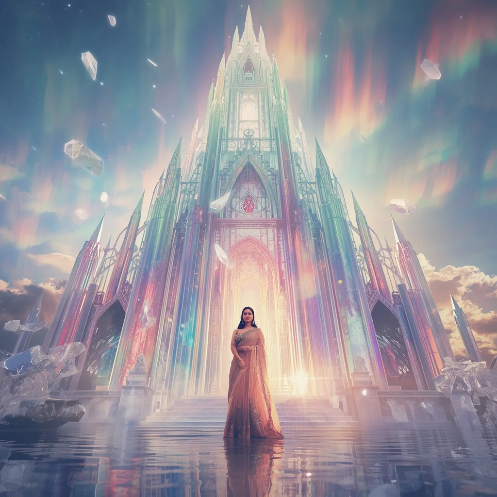 Festive Pastel Saree Prism Aurora Fortress Collage Luxury Cinematic | instagram prompt for traditional look for girl in english - Best 10 Artistic Child Saree AI Prompts for Abstract Expressionist Art AI Prompt
