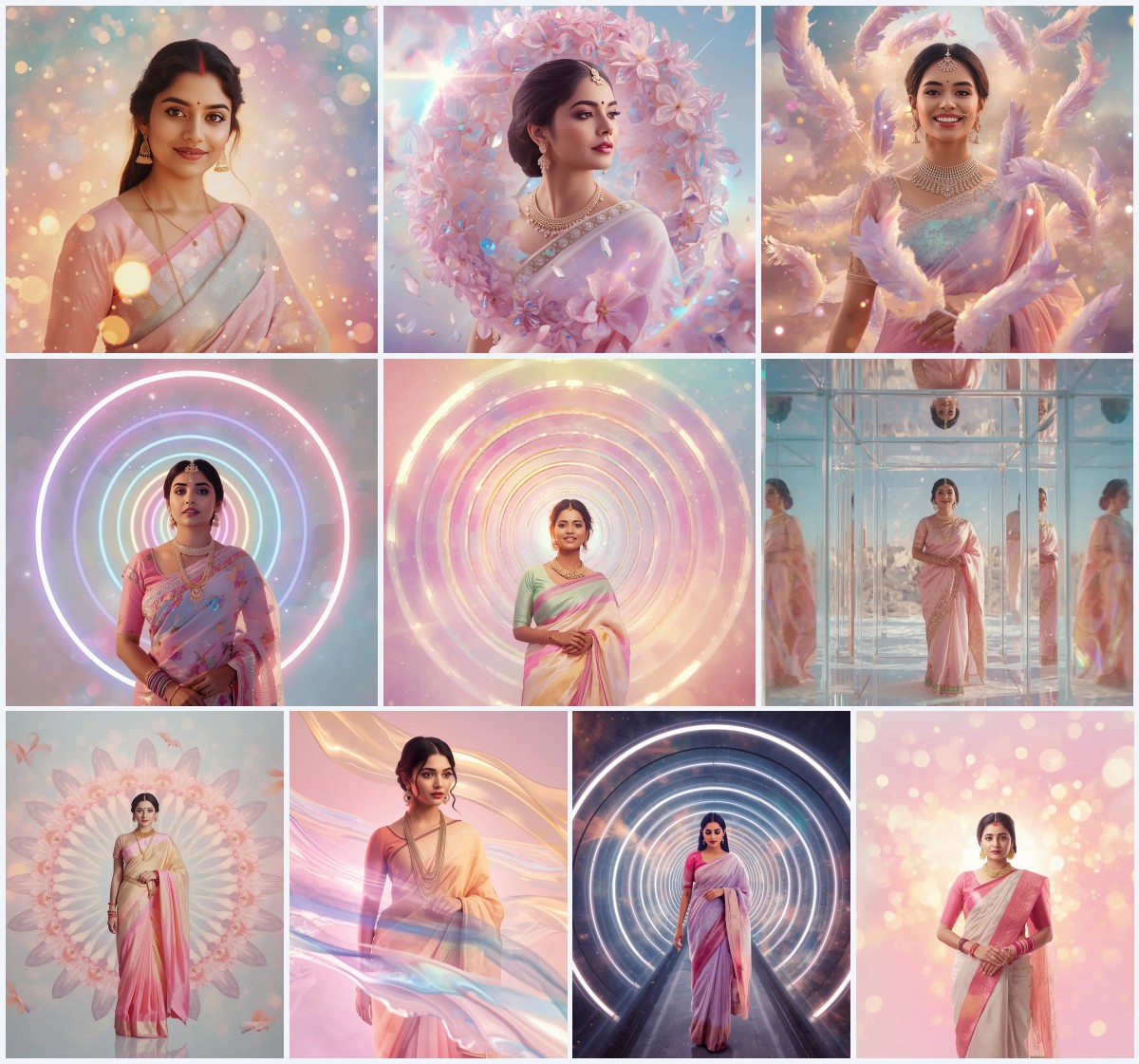 New 10 Playful Young Girl Saree AI Prompts for Outdoor Sports Day | prompt for Gemini girl style trending