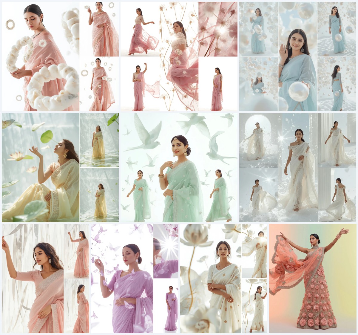 New 10 Traditional Young Girl Saree AI Prompts for School Graduation Photos | aesthetic saree ai prompt