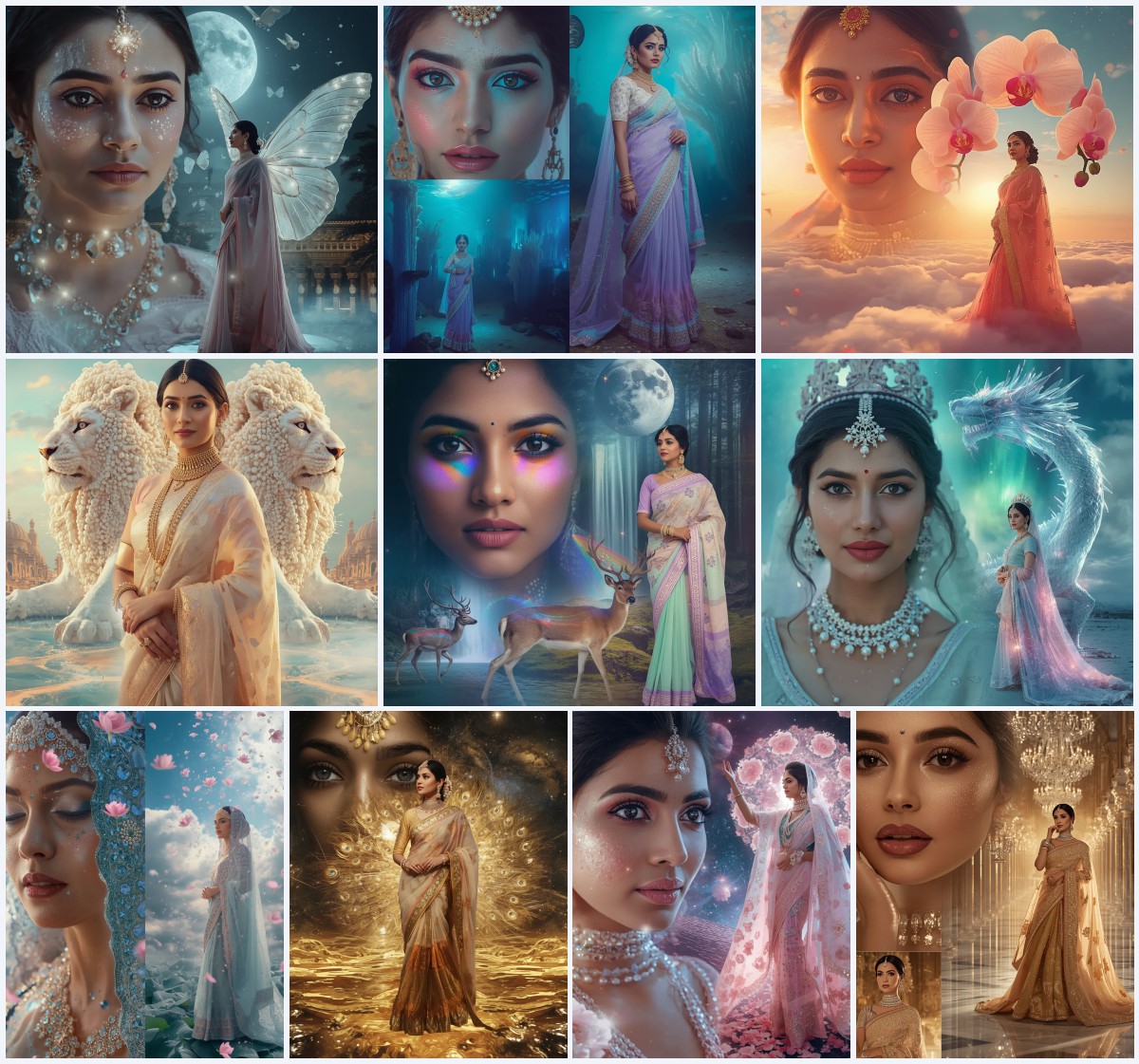 Traditional Chanderi Silk Saree AI Image Prompts for Regal Grace | Gemini traditional saree prompt pdf download